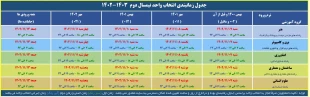 اطلاعیه مهم انتخاب واحد ترم 022 2