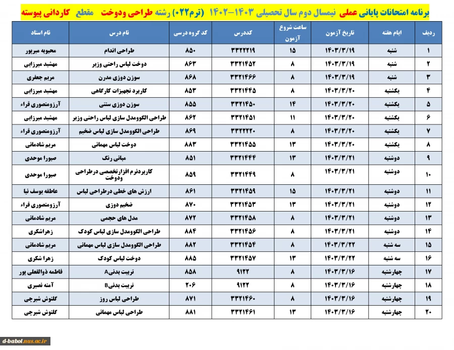 رشته کاردانی طراحی و دوخت